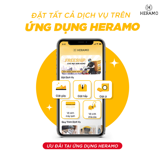 HCM [E-voucher] Giảm 60K Vệ Sinh Túi Xách, Balo, Vali - giao nhận tận nơi tại ứng dụng HERAMO