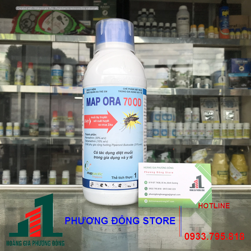 Thuốc diệt muỗi Map Ora 70 OD_ chai100ml, 1 lít