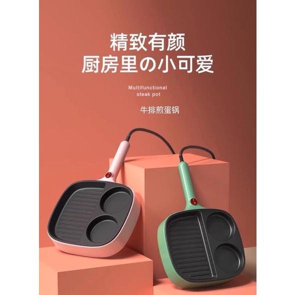 Chảo điện chiên xào chống dính 3 ngăn