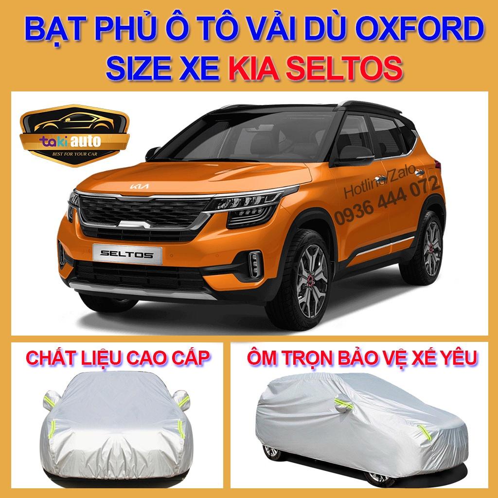 Bạt trùm xe ô tô Kia Seltos vải dù oxford cao cấp , áo bạt phủ trùm che kín che nắng, che mưa
