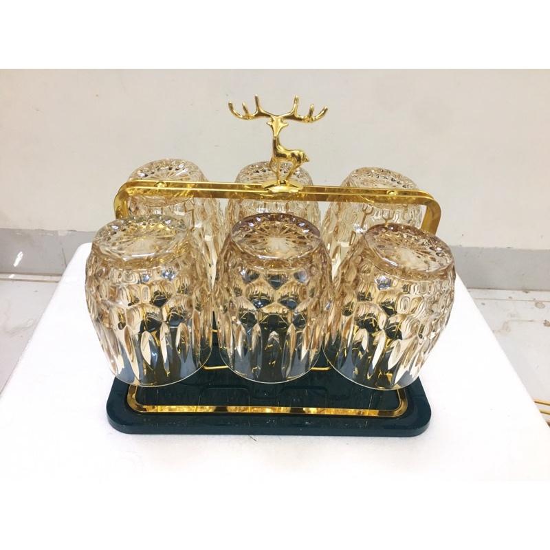 Khay úp cốc - Khay Decor văn phòng, nhà ở - Khay vương miện sang chảnh