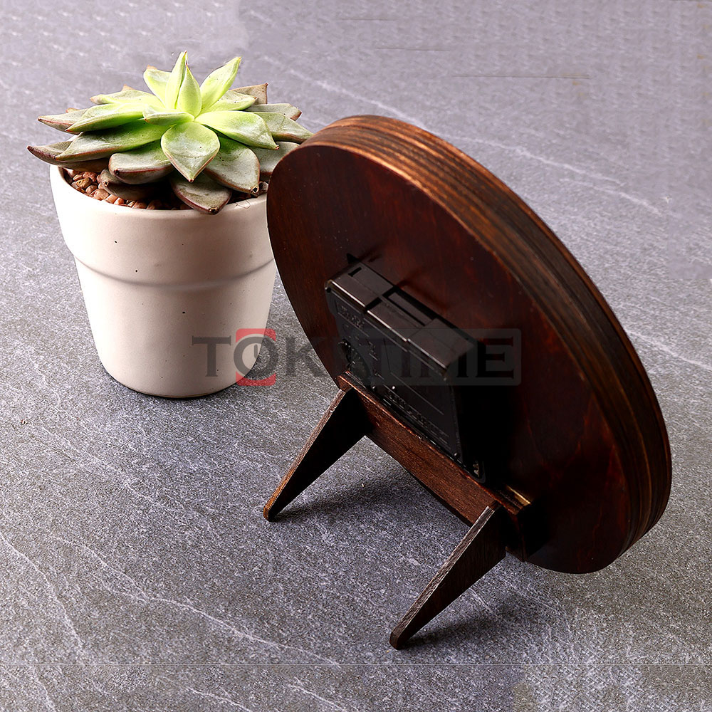 Đồng hồ gỗ 3D nghệ thuật – Đồng hồ để bàn trang trí – Máy kim trôi không ồn – Quà tặng độc đáo