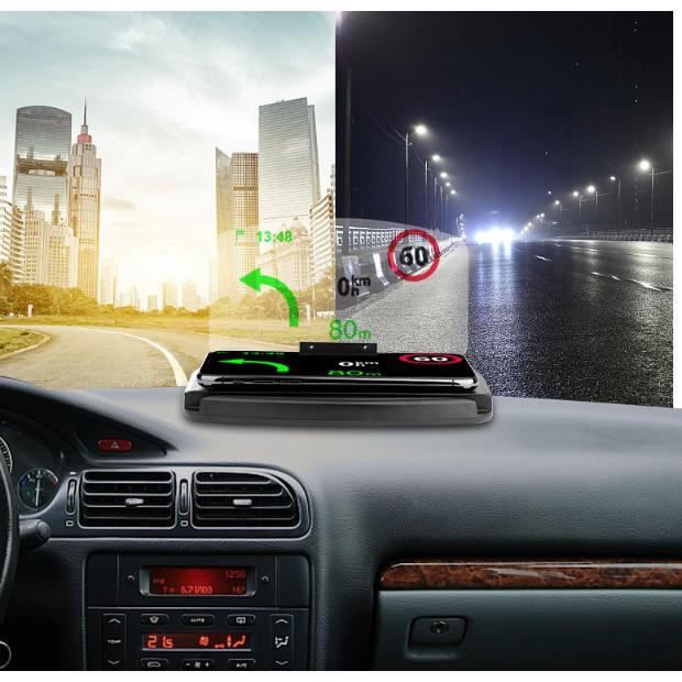 HUD Xe Ô Tô Đa Năng hỗ trợ sạc nhanh không dây, hiển thị thông tinh trên điện thoại - ShopToro - AsiaMart