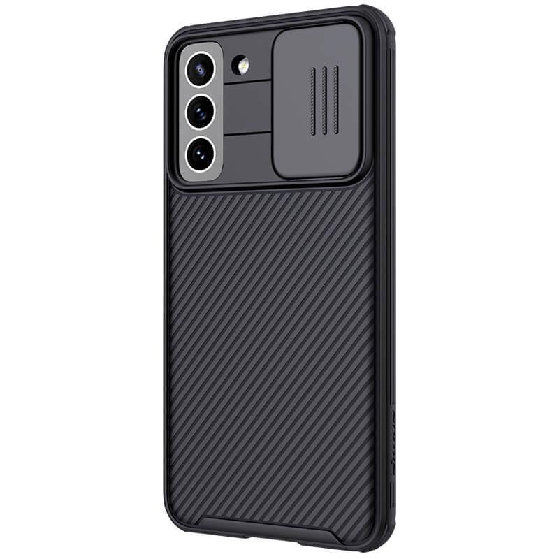 Ốp lưng PC vân sần , có lắp bảo vệ cụm camera cho Samsung Galaxy S21 Fe 5G Nillkin Camshield Pro- Hàng nhập khẩu