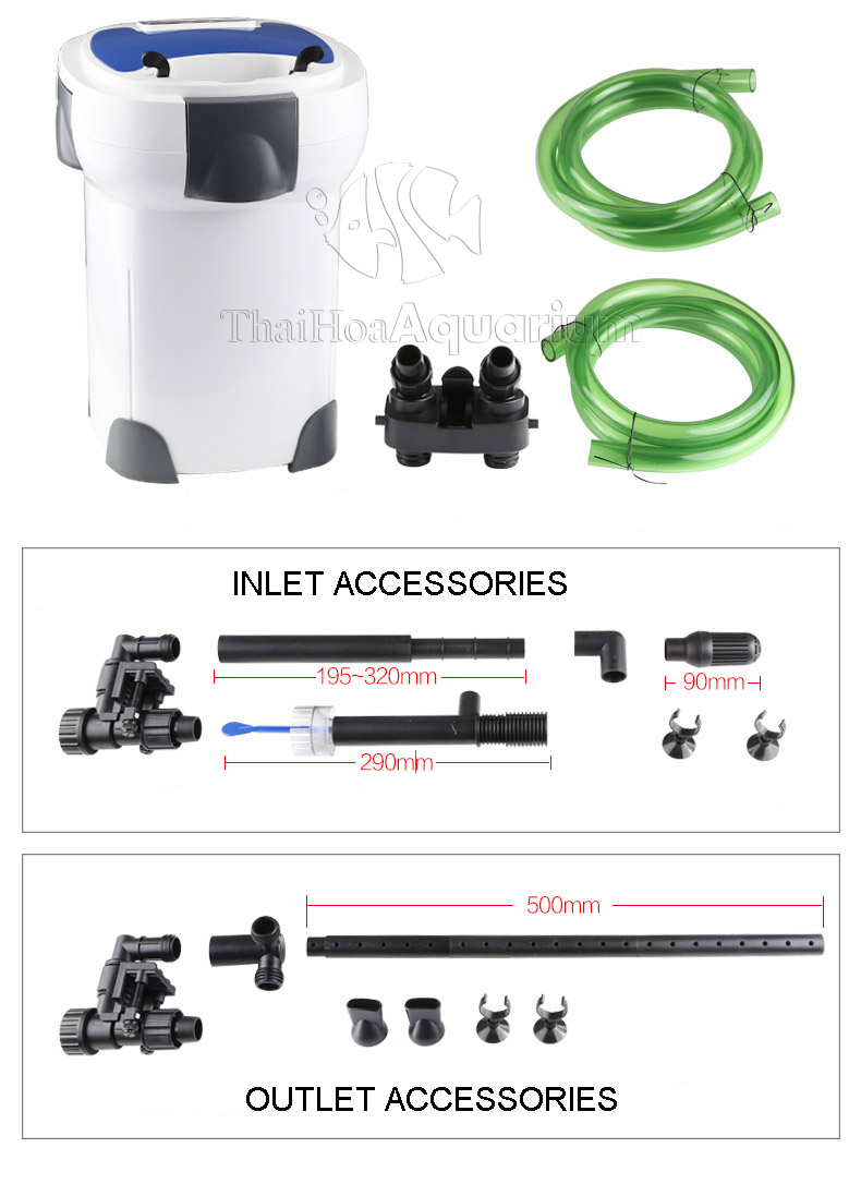 Lọc ngoài External Filter Sunsun HW-3000 cho bể 120cm-150cm-180cm