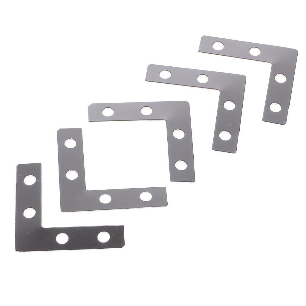 100 Pieces Heavy Duty Metal L Shape Corner Brace Plate 90 Angle Bracket Photos Frame Picture Bracket 38mmx38mm Furniture Accesories