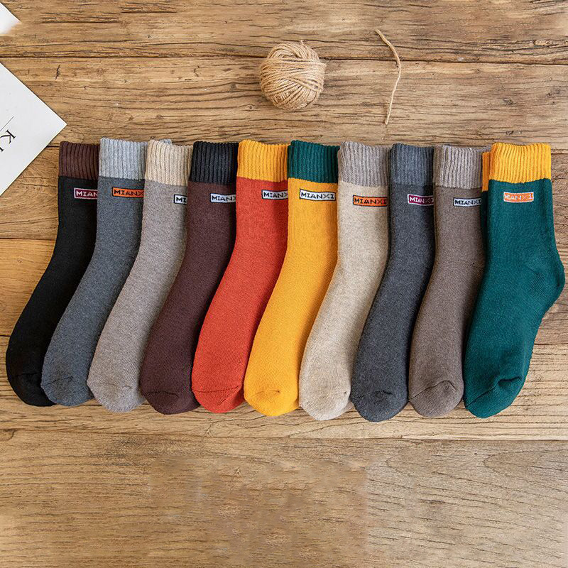 Combo 5 đôi tất Mianxi Unisex lót lông siêu ấm áp giữ nhiệt rất tốt