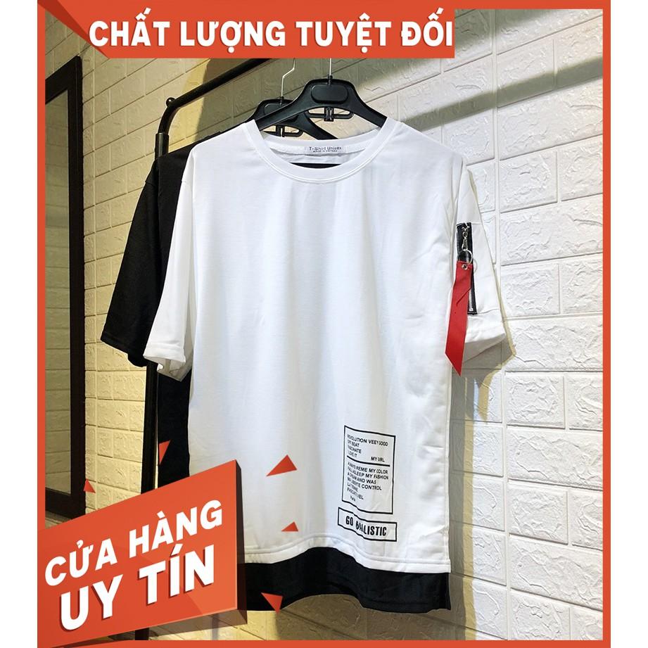 Áo thun layer - áo thun tay lỡ cotton [ áo thun tay lỡ unisex nam nữ đều mặc được