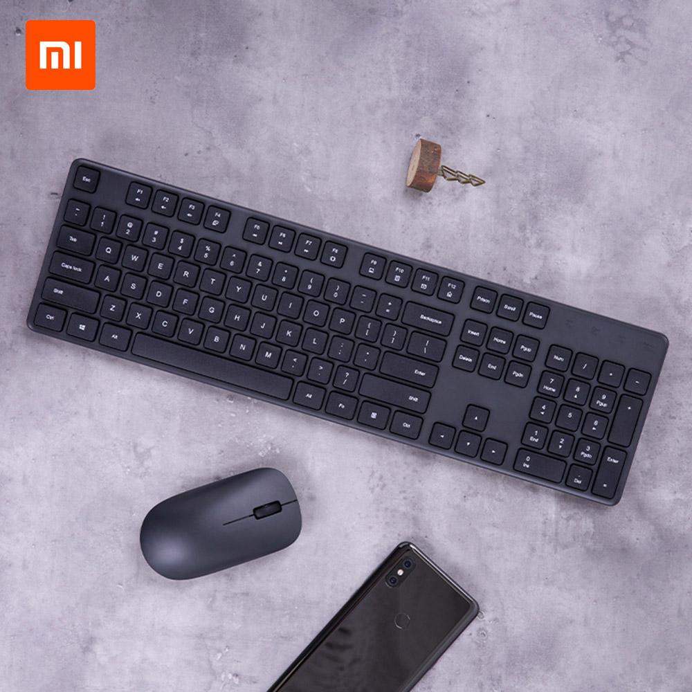 Xiaomi Mi Wireless Mouse Keyboard Set 2.4GHz 1000DPI Portable Mouse 104-key Keyboard Office Computer Tool WXJS01YM