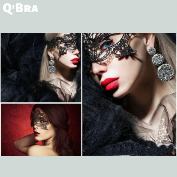 Mặt nạ ren cosplay màu đen có dây buộc sexy cho nữ phụ kiện bịt mắt cosplay sexy cho cho nàng quyến rũ