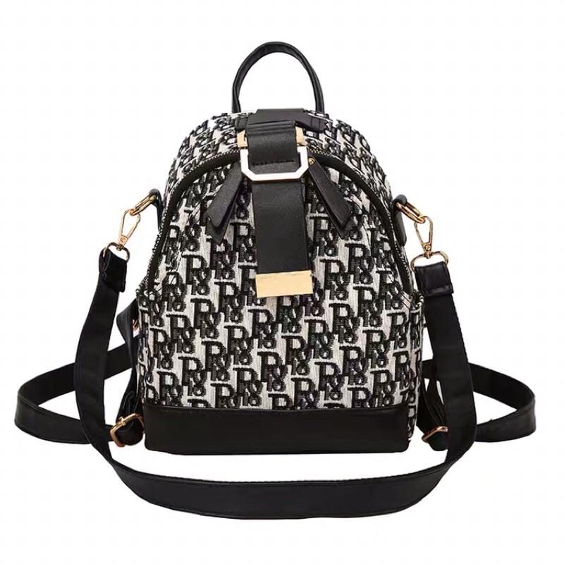 BALO MINI THỜI TRANG NỮ BALO DA VINTAGE IN HỌA TIẾT BẮT MẮT THÍCH HỢP ĐI CHƠI DU LỊCH ULZZANG