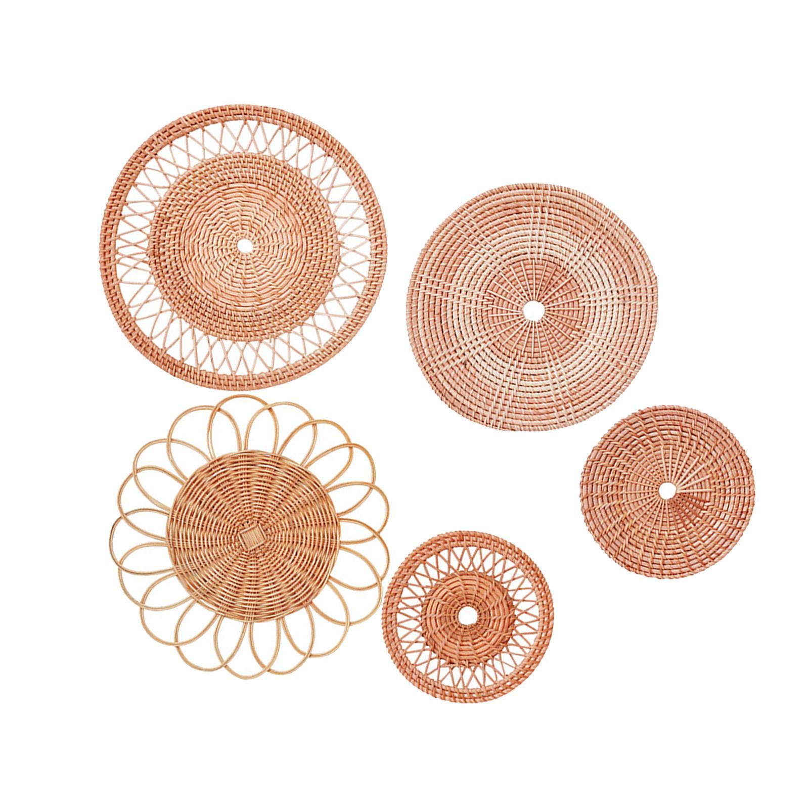 Wall Hanging Decor, Wall Ornaments, Wall Hanging Decorative Unique Rattan Woven Wall Art Wall Crafts for Tea Room Hallway Bedroom Porch Cafe