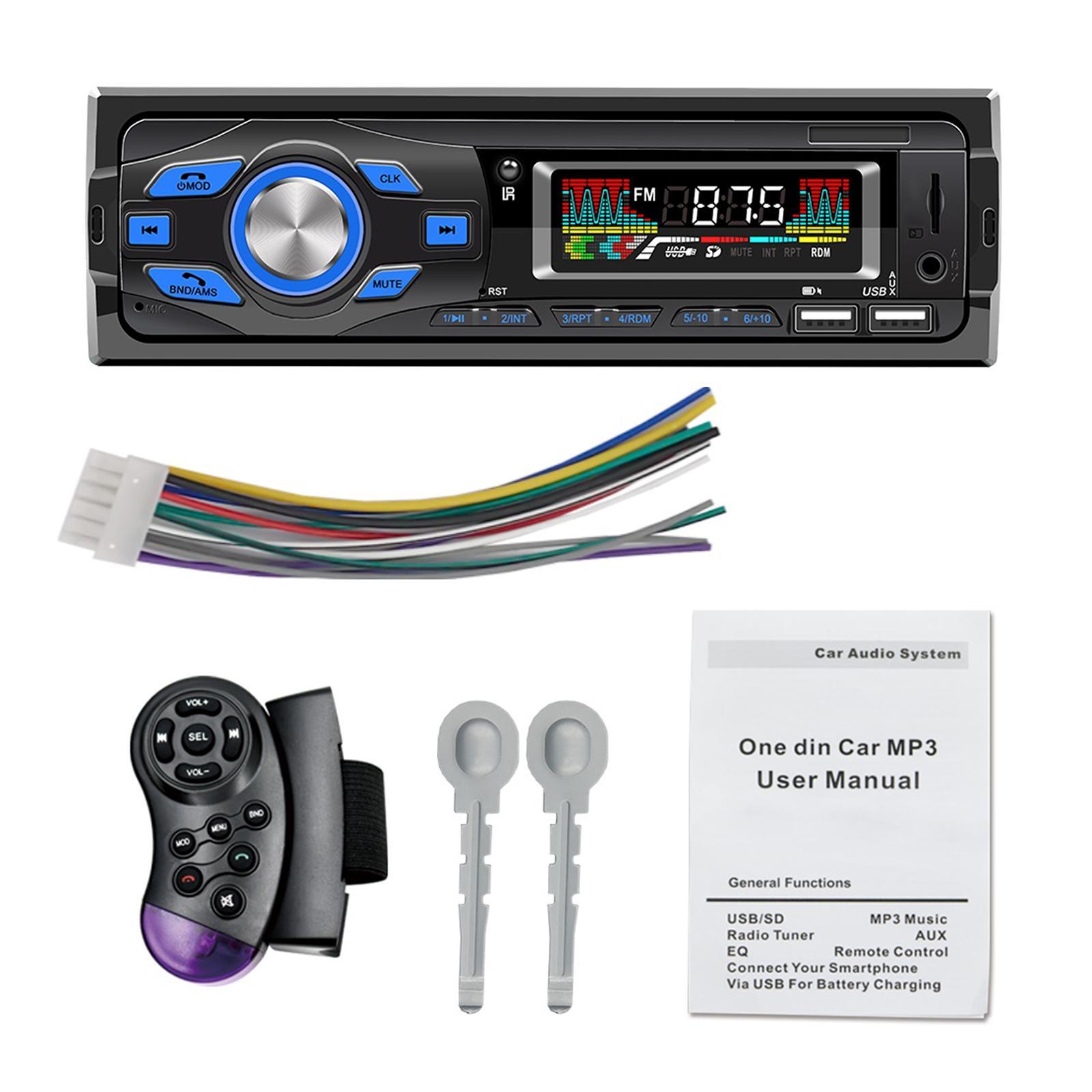 Car Stereo  1 Din   Output Receiver Hands-  for