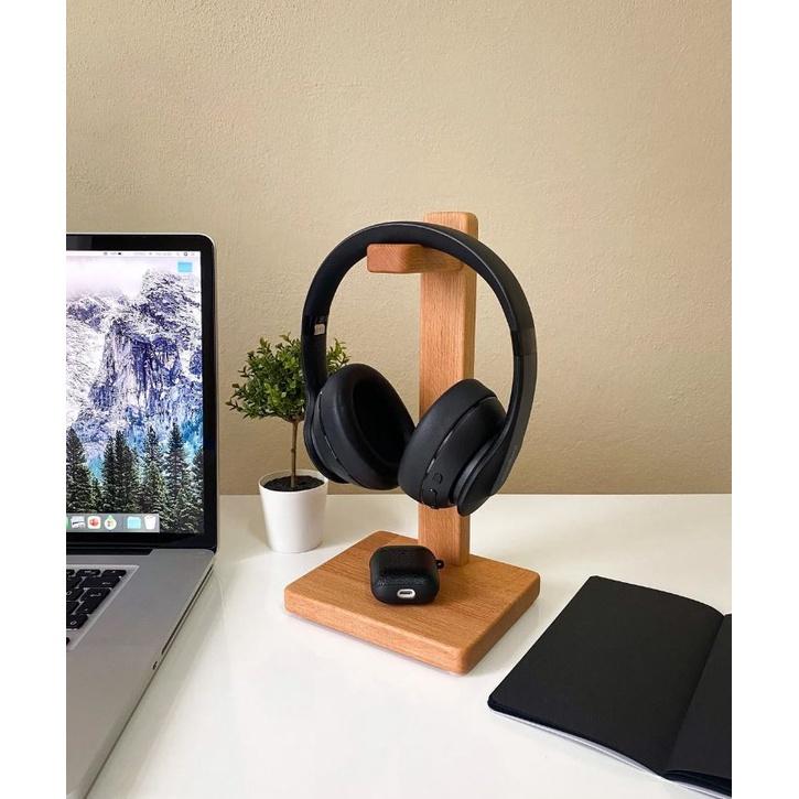 Giá treo tai nghe, headphone gỗ thông