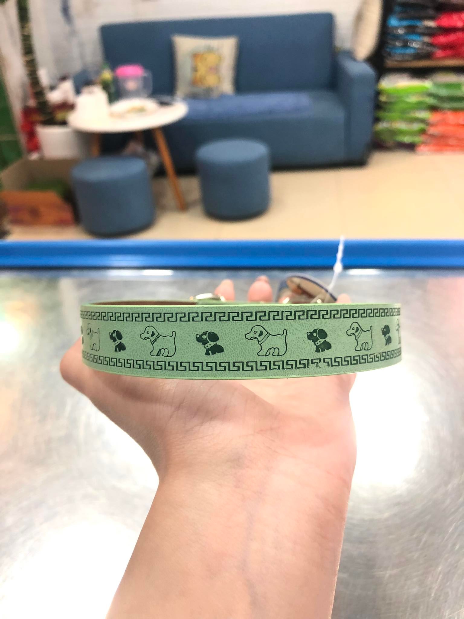 Vòng cổ da hình cún con dành cho thú cưng