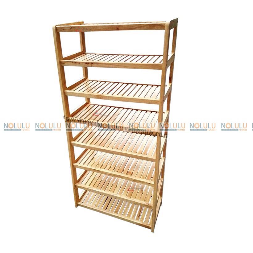 Kệ Giày Dép 8 Tầng Rộng 60cm Gỗ Tự Nhiên 100%- TN