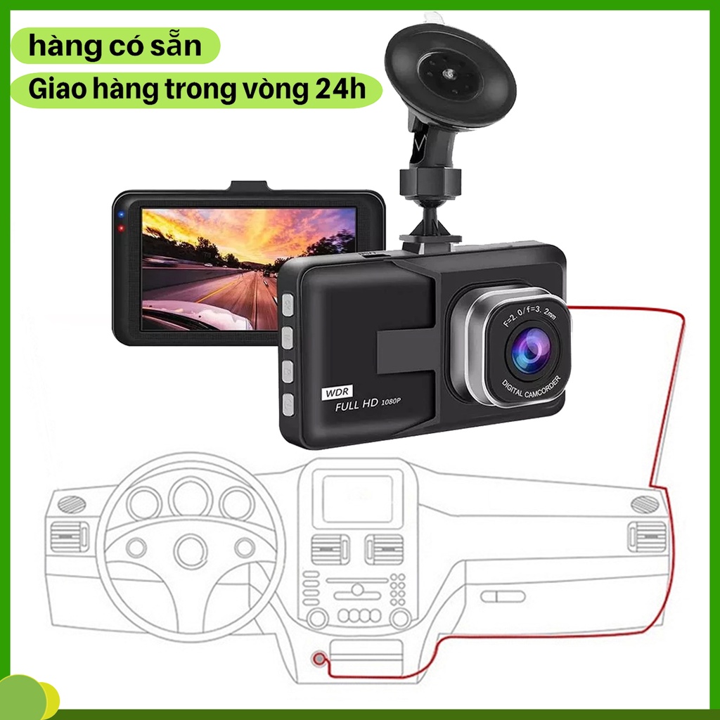 Camera Hành Trình ô tô, Màn hình cảm ứng, Ghi hình trước và sau, bên trong xe