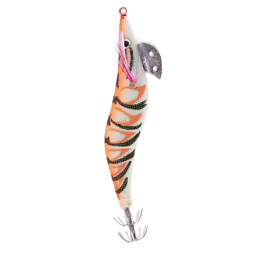 Silicone Simulation Noctilucent Soft Prawn Shrimp Fishing Lure Hook Bait