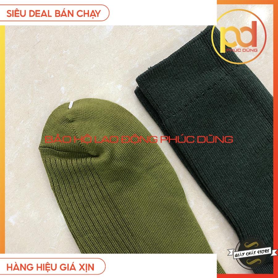 Vớ, tất dài nam xanh lá xanh rêu giá rẻ thấm hút mồ hôi tốt 80% cotton co giãn 4 chiều MÃ SQ1