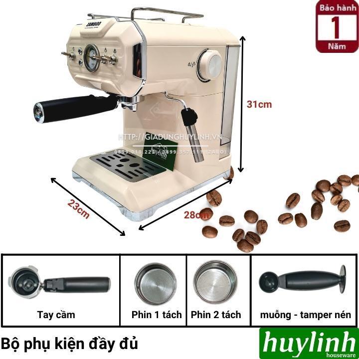 Máy pha cà phê Espresso Zamboo ZB-92CF - Tặng 500gr cafe - Hàng chính hãng