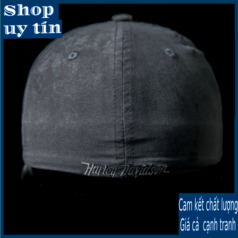 Freeship - MŨ NÓN KẾT LƯỠI TRAI HAR.LEY ĐẠI BÀNG XÁM DA LỘN BÍT ĐUÔI THỜI TRANG NAM NỮ CAO CẤP