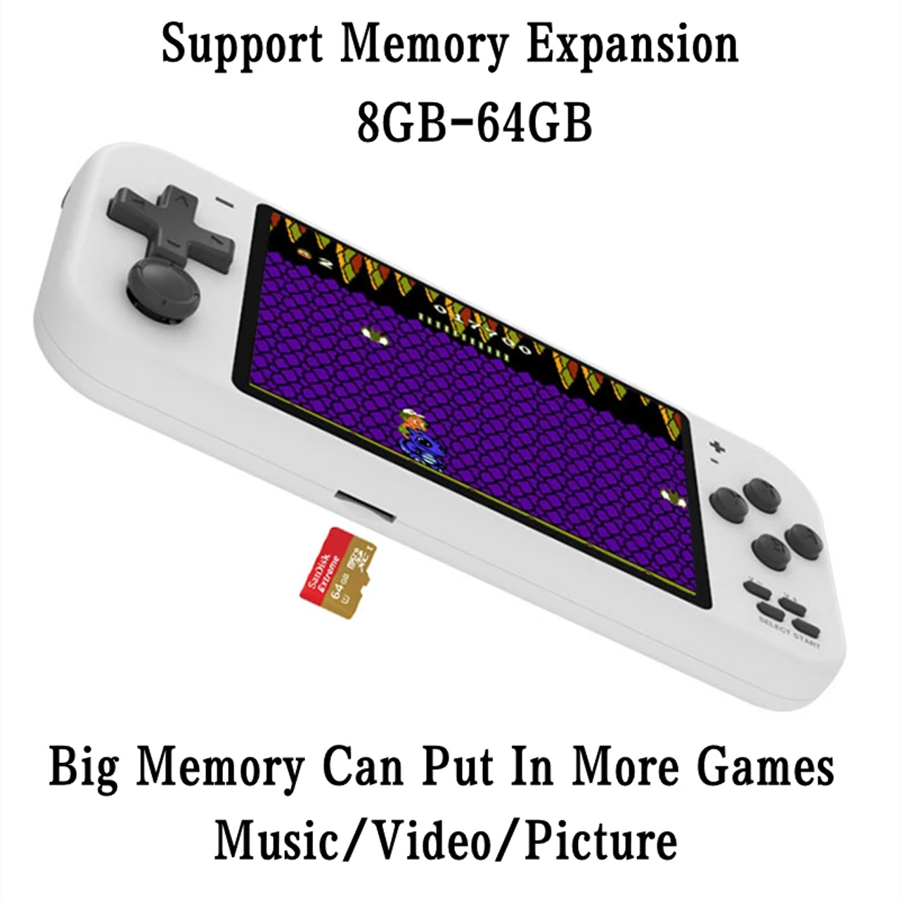 Máy chơi game cầm tay Vinetteam X20 mini 4.3 inch bộ nhớ 8GB tích hợp hơn 1000 trò chơi MP3, MP4 phong cách Retro - hàng chính hãng