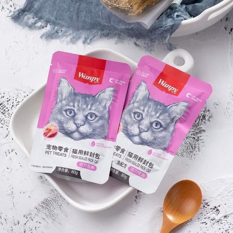 Pate Wanpy dành cho mèo gói 80gr Nhiều hương vị