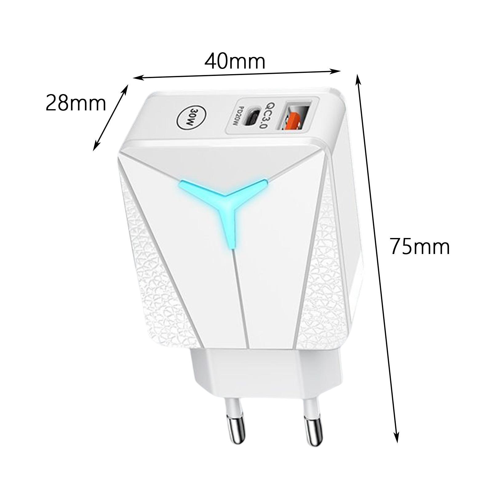 Phone Charger Plug Portable PD 20W .0 Converter for Home Use Travel
