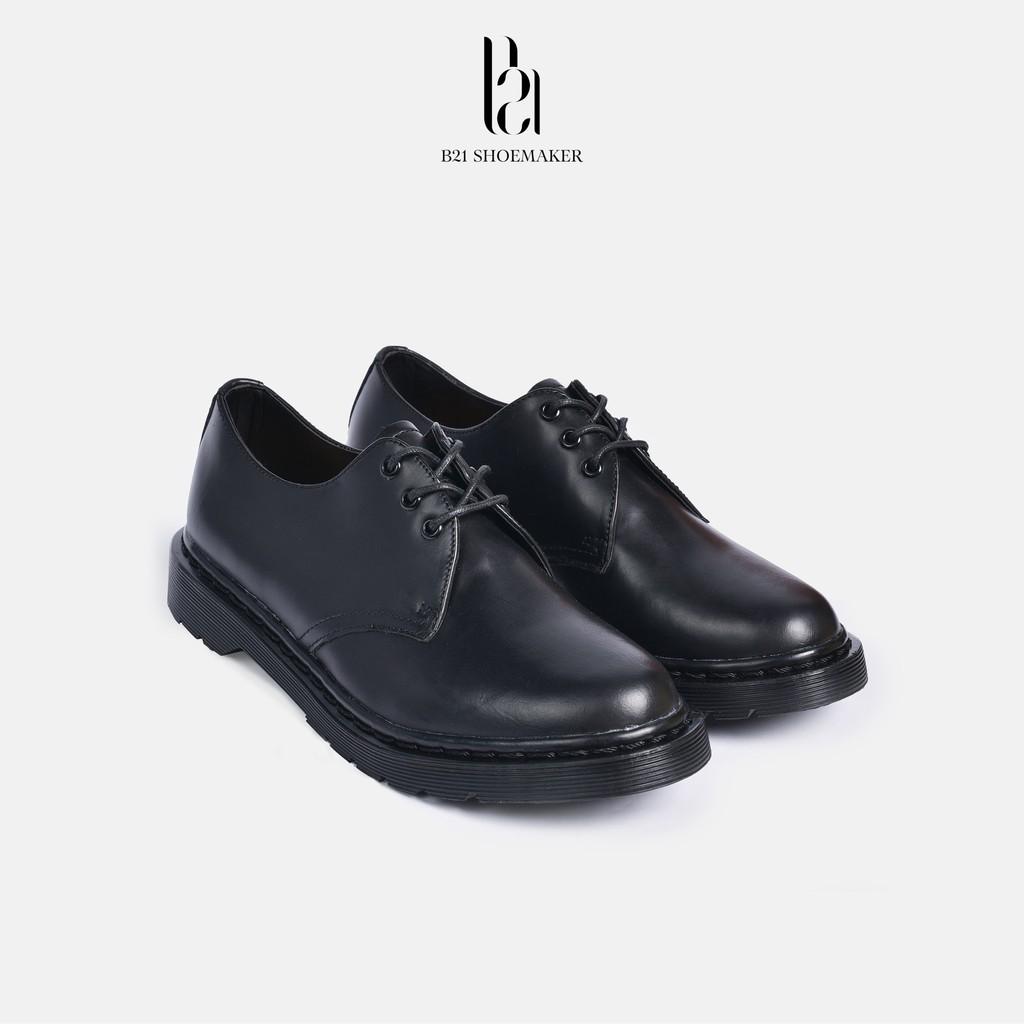 Giày Da Bò Công Sở Thuộc Nguyên Tấm Cổ Thấp Đế Tăng Chiều Cao Lót Giày Thoáng Khí Phong Cách Vintage - B21 Shoemaker