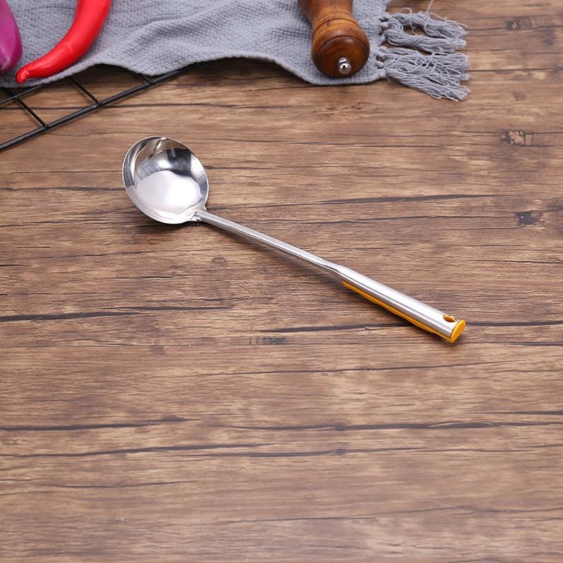 Muôi múc canh,muôi thủng inox cán tim vàng,dụng cụ nấu ăn nhà bếp