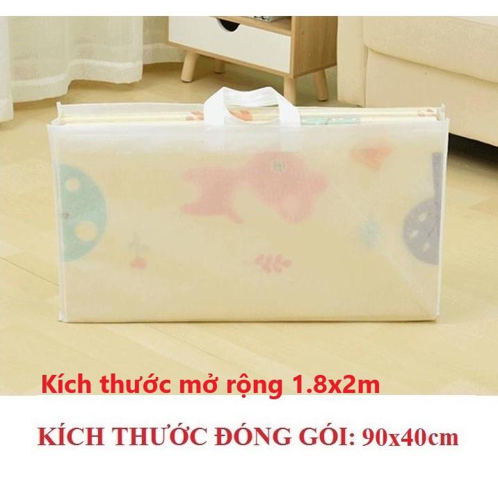 CAM KẾT HÀNG LOẠI 1 DÀY ĐẸP Thảm gấp gọn 2 mặt Hàn Quốc m8x2m - Thảm xốp cho bé tập bò chống ngã