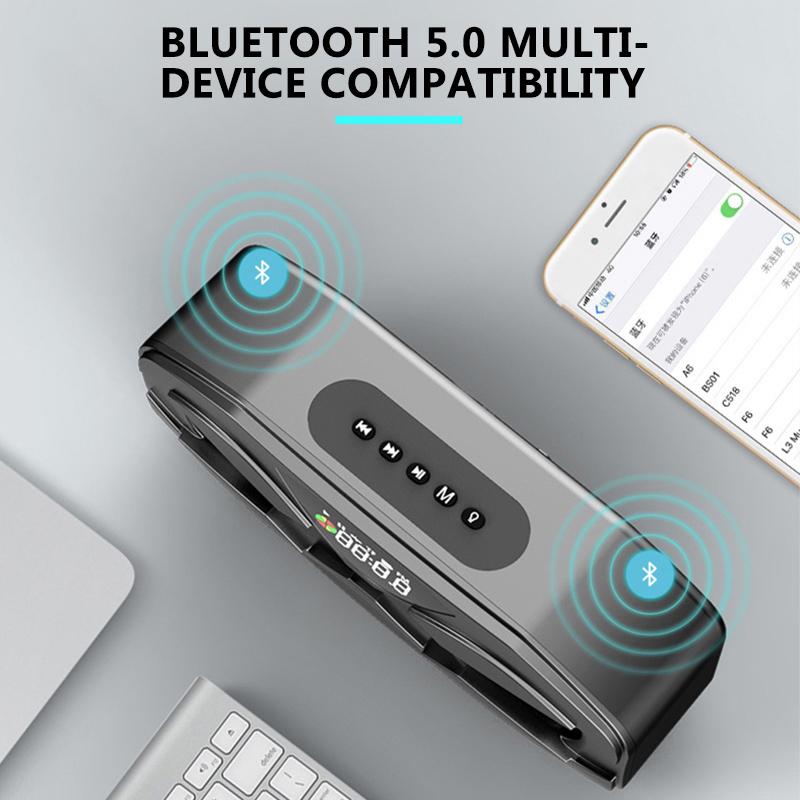 Thiết kế Robot Cool Design Bluetooth Loa di động LED LED LED LED LOUTSPEAKER FM RADIO CLOCK CLOCK COMPLE