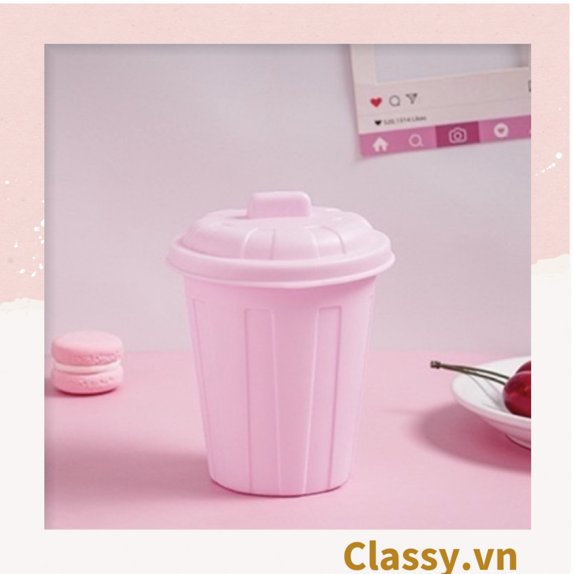 Hộp đựng bút , thùng rác mini tiện lợi, nhiều màu sắc đa dạng, đựng bút, mỹ phẩm PK1095