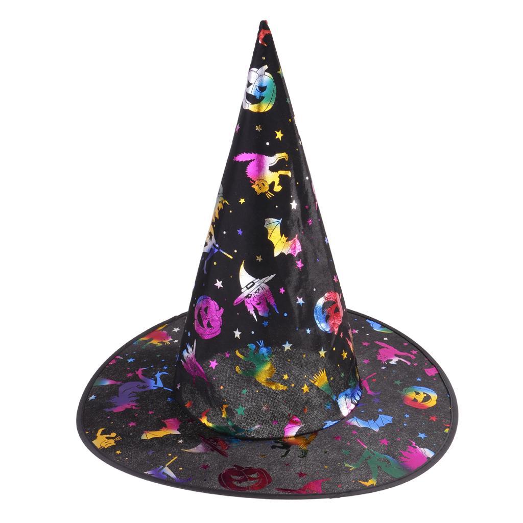 Colorful Halloween  Witch Hat for Fancy Dress Party Costumes