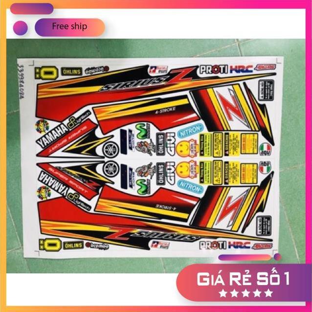 Tem rời sirius spark chữ Z đỏ đen sản phẩm chi tiết đầy đủ như hình bảo hành màu sắc vĩnh viễn