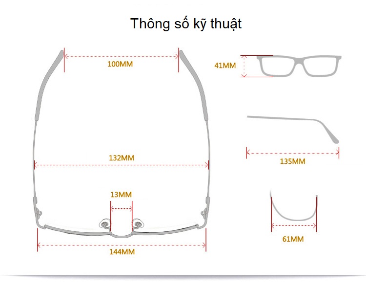 Kính phân cực cho nam, nữ đa năng 5 trong 1 ( Tặng 1 tô vít tháo kính kính )