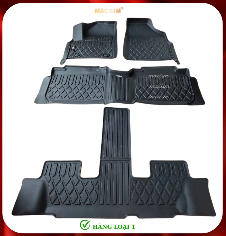 Thảm lót sàn xe ô tô Hyundai Custin 2023+ Nhãn hiệu Macsim chất liệu nhựa TPE cao cấp màu đen