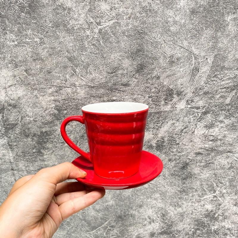 Cốc ly sứ có quai 250ml - Cốc ly sứ uống cà phê, cốc sứ uống nước - Nhiều màu lựa chọn - Gốm sứ Bát tràng