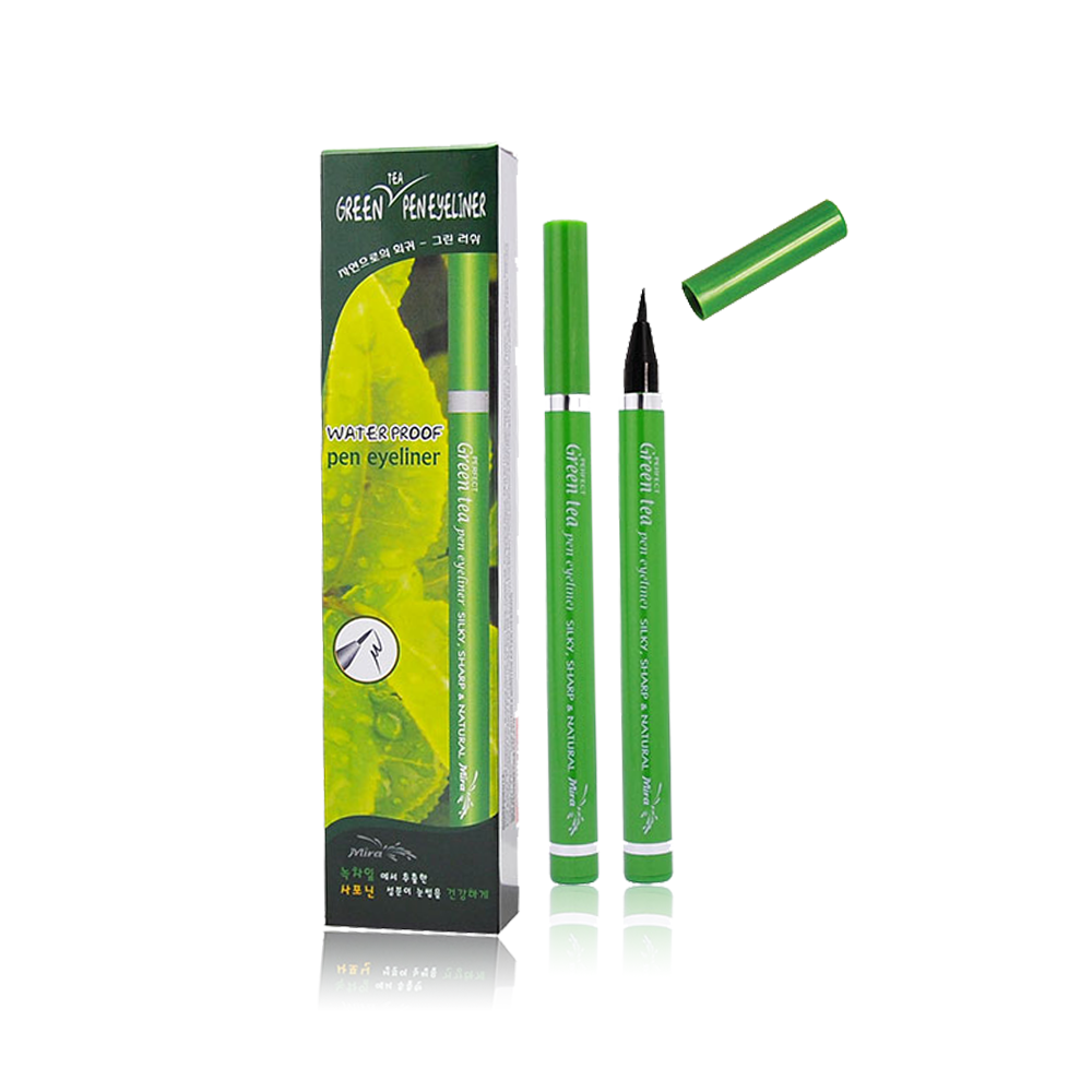 Viết Kẻ Mắt Tinh Chất Trà Xanh Mira Green Tea Waterproof Pen Eyeliner (0.8ml)