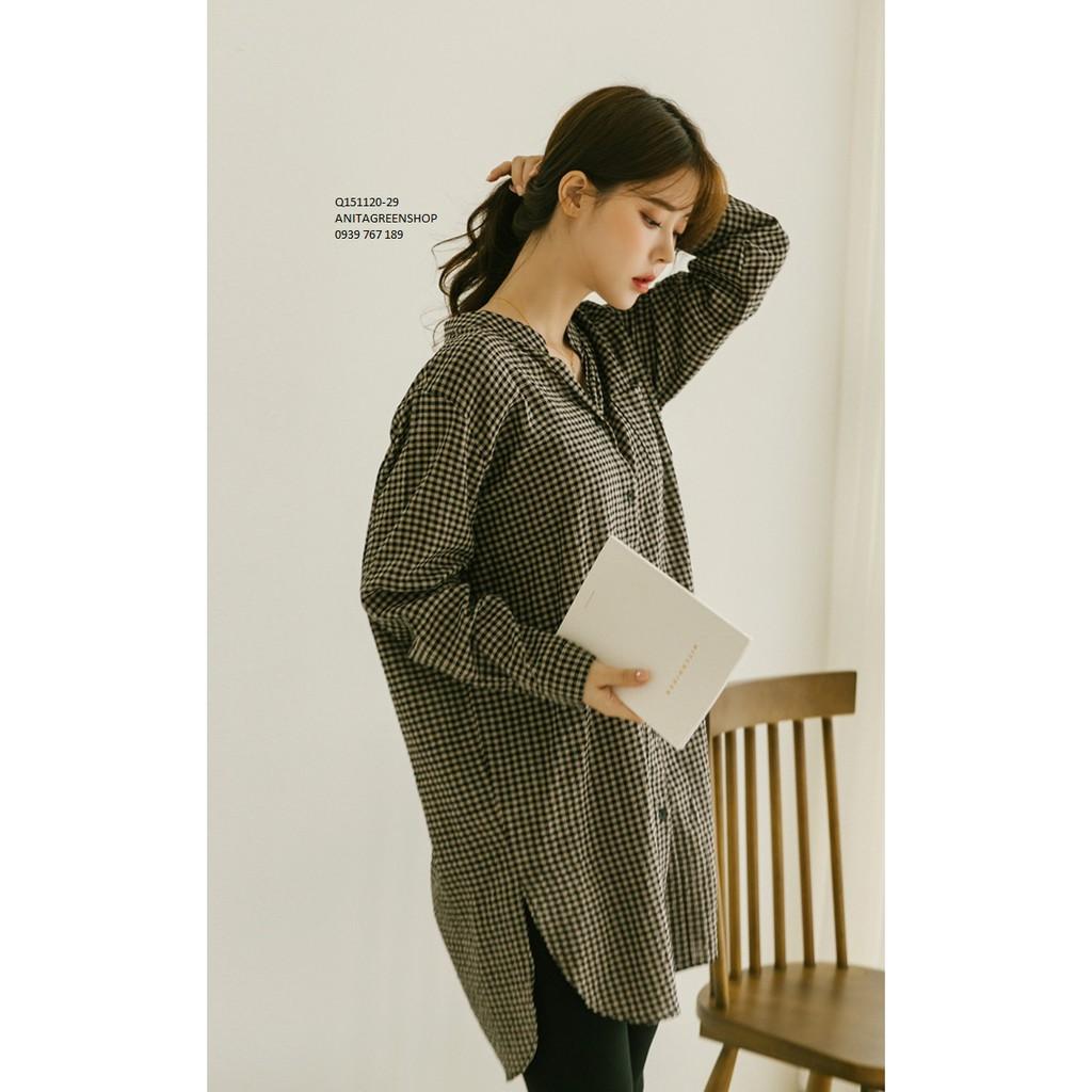 Q151120 ÁO KẺ SỌC FORM DÀI