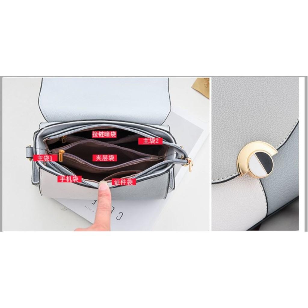 Túi Đeo Chéo/Túi Xách Nữ Phối Màu Cá Tính Hàn Quốc Size 22CM