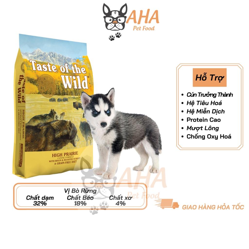 Thức Ăn Cho Chó Husky Taste Of The Wild Bao 2kg - High Praire Thức Ăn Cho Chó, Vị Bò Rừng, Na Niướng, Trái Cây Rau Củ