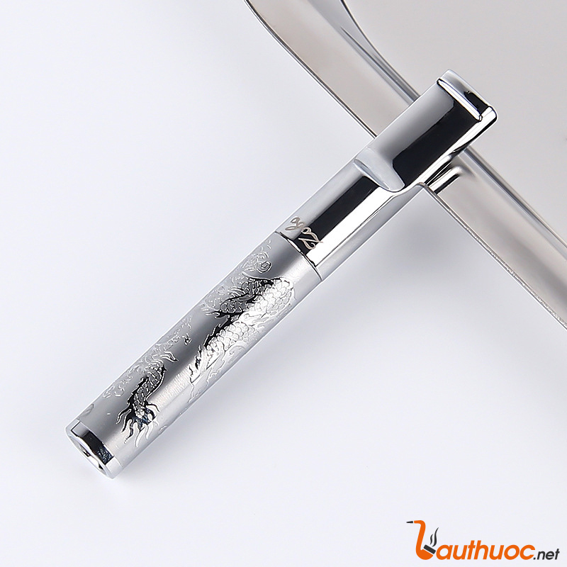 Tẩu lọc thuốc, đầu lọc thuốc điếu nhỏ ZB 351 hoa văn rồng bạc