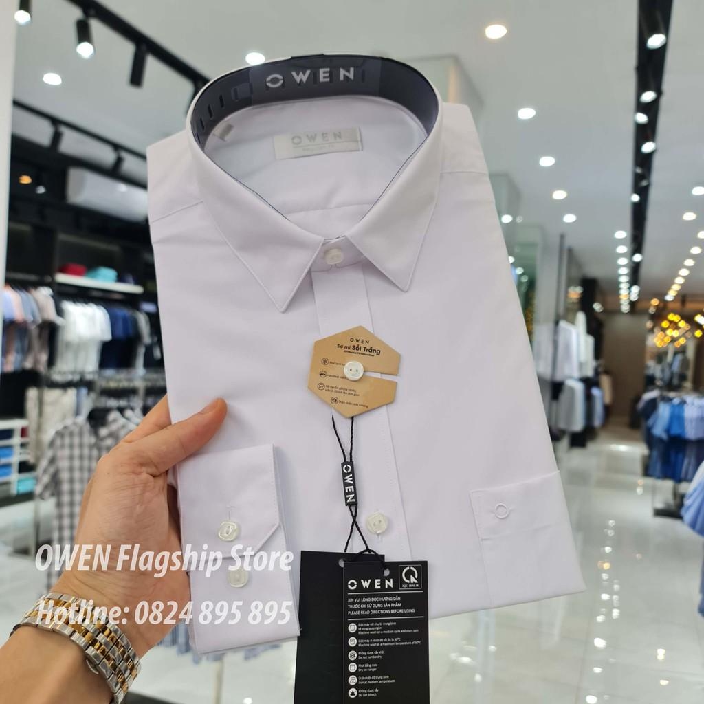 OWEN - () Áo sơ mi trắng dài tay dáng REGULAR sợi sồi - Mã AR22752D2 - OWEN Flagship Store