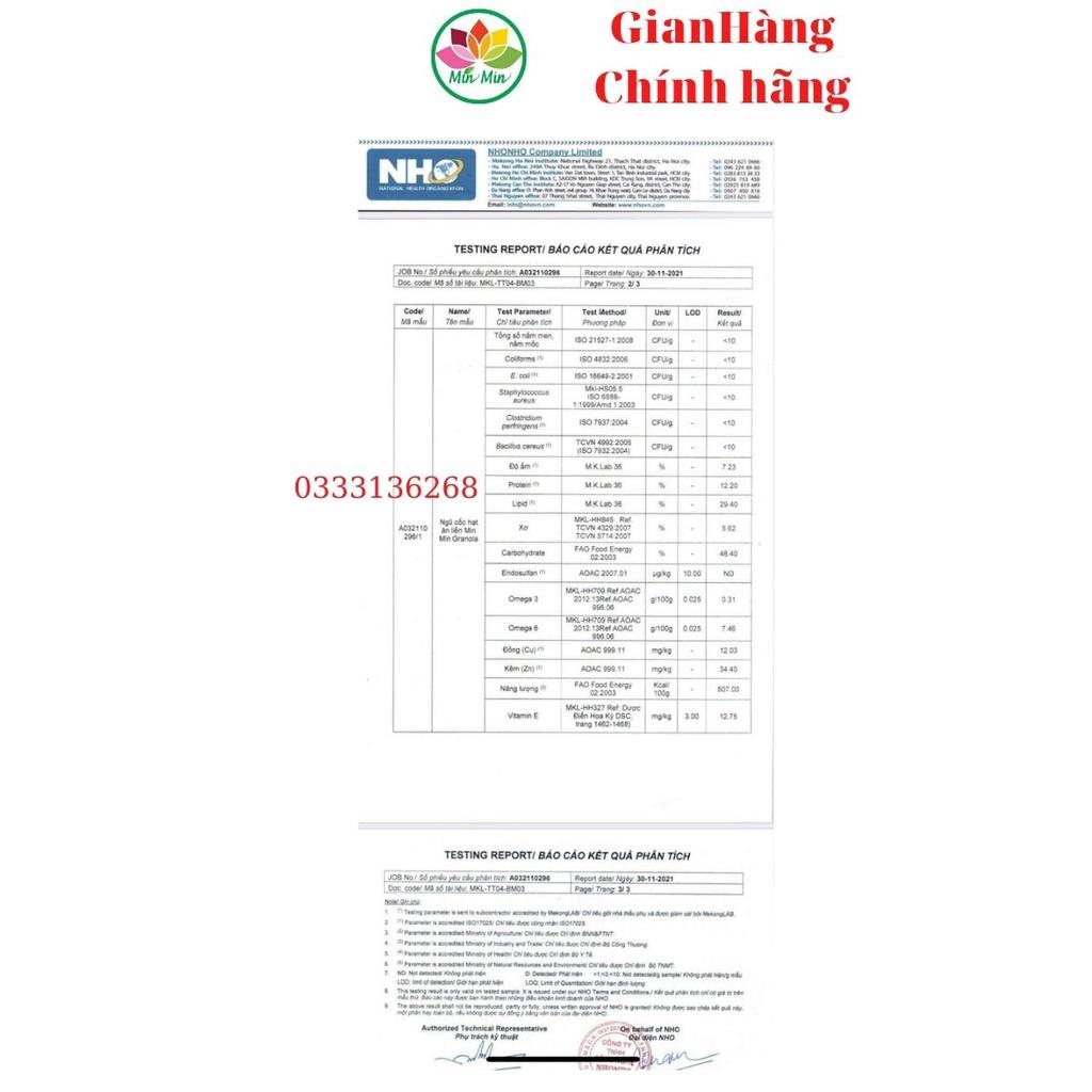 10 hộp Ngũ Cốc Hạt Granola Min Min Ăn Liền _ Ngũ Cốc Hạt Ăn Liền Dinh Dưỡng