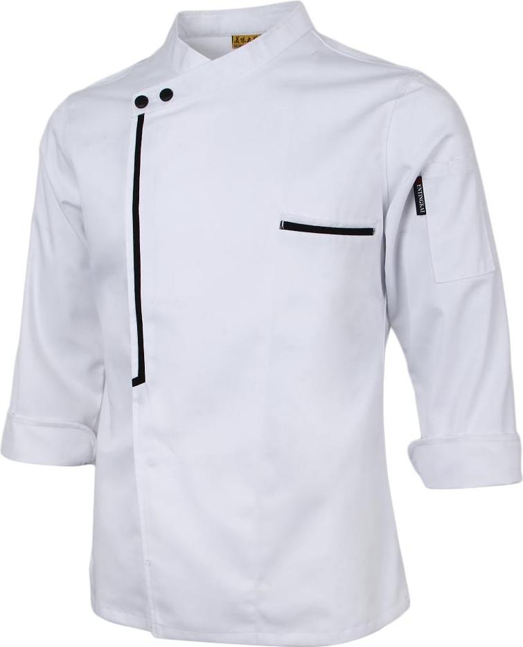 Retro Chef Jacket Coat Uniform Long Sleeve Hotel Kitchen Apparel