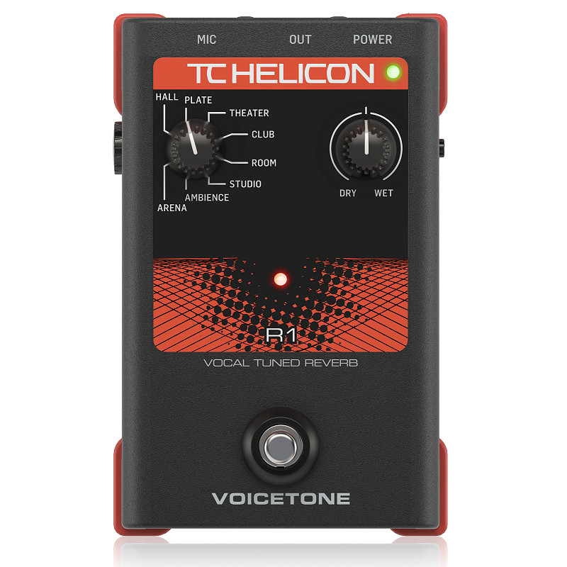 TC-Helicon VoiceTone R1 Reverb Vocal Effects Pedal-Hàng Chính Hãng