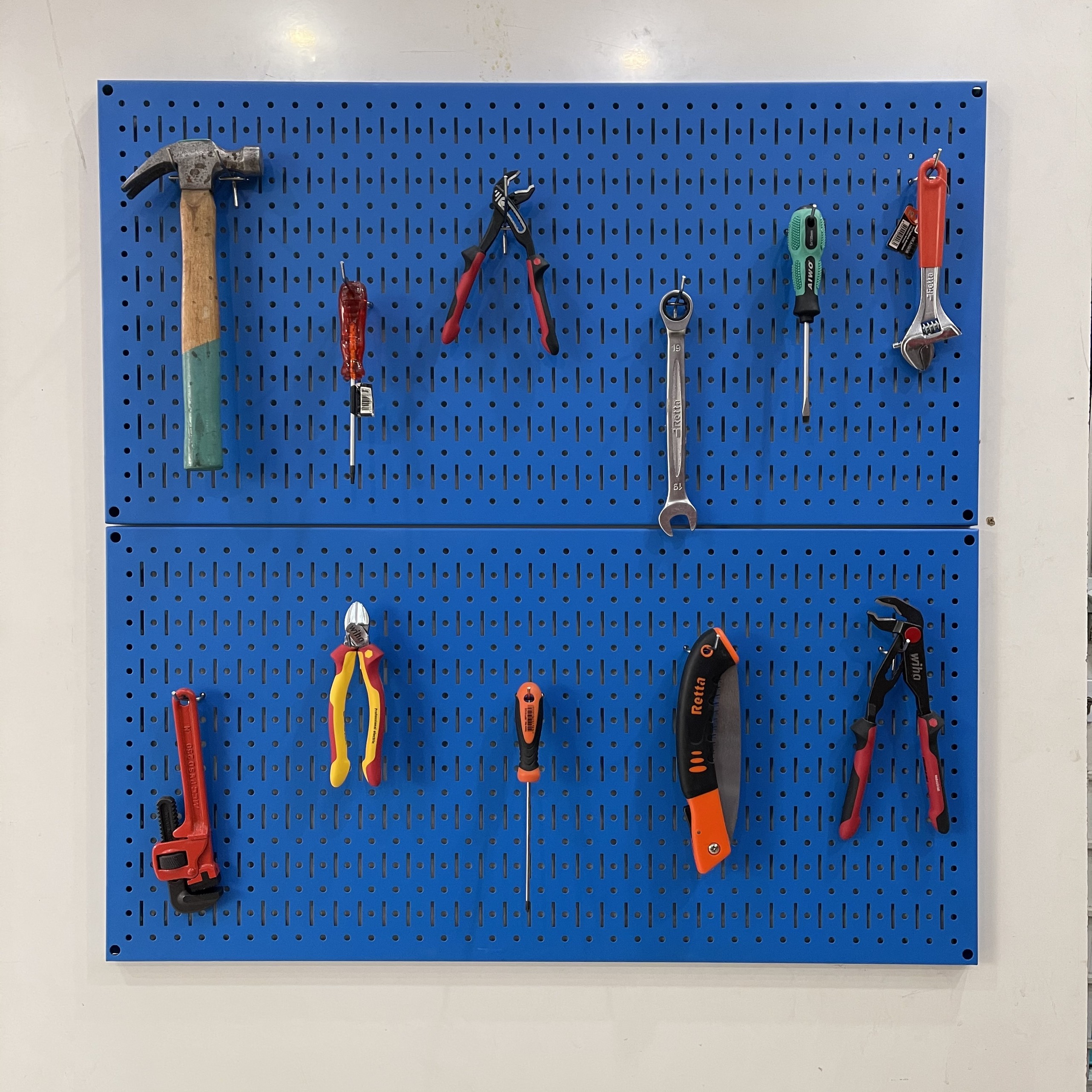 Tấm lưới đôi Pegboard xanh dương mờ treo tường FABINA - 2 tấm