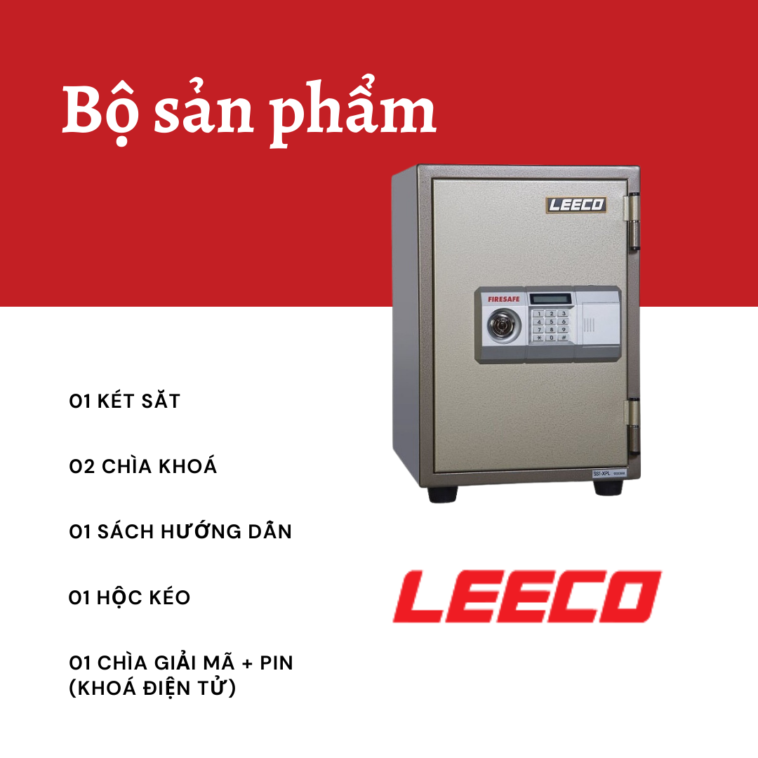 Két sắt Thái Lan LEECO SST Nặng 53kg, Cao 51cm, Dạng Đứng, Chịu Nhiệt Độ 1050 Độ C Trong 120 Phút - Hàng Chính Hãng