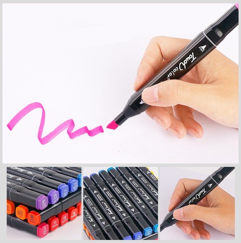 Bộ bút Marker BUDECOR TOUCH COLOR - Tặng sổ vẽ và 2 bút